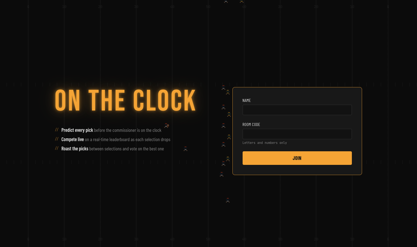 Draft Day join screen